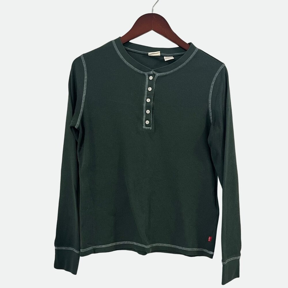 Levi's - Green Waffle Henley Tee